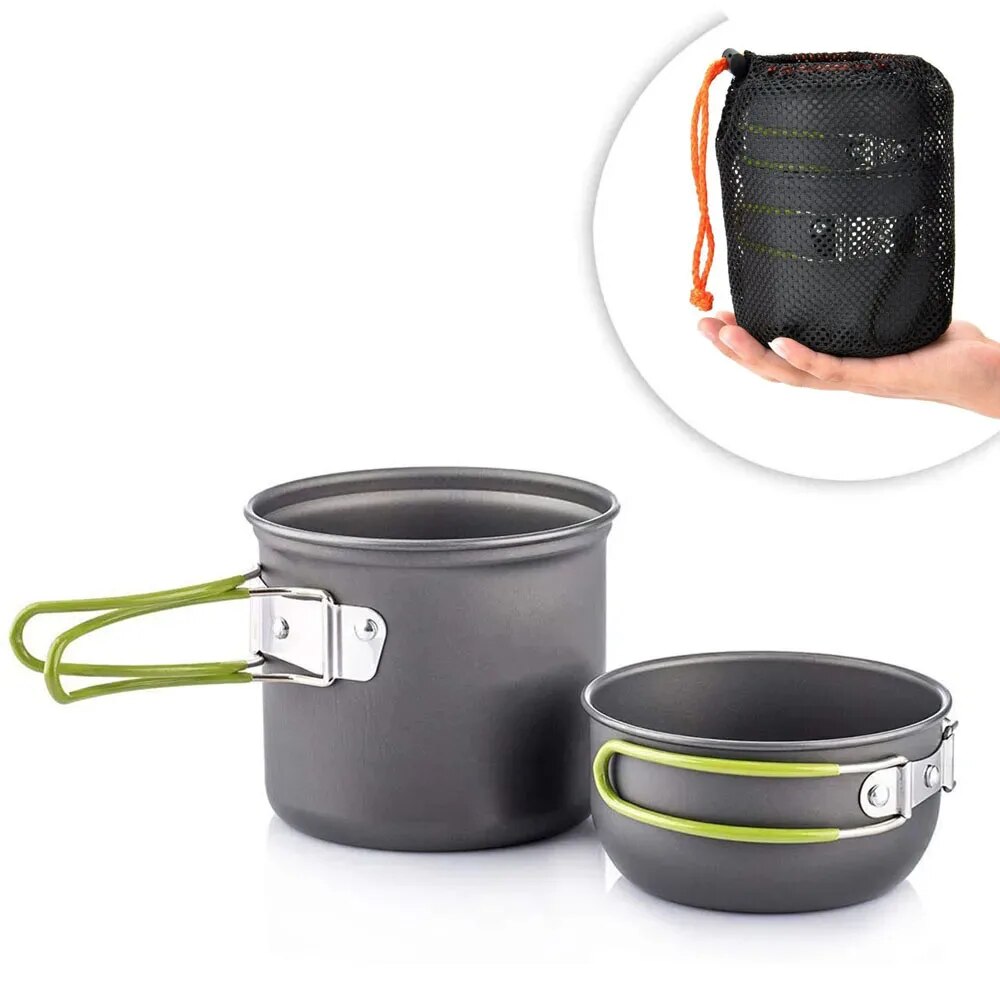 Camping Cooking Ware - Camping Cookware Mess Kit Ultralight Camping
