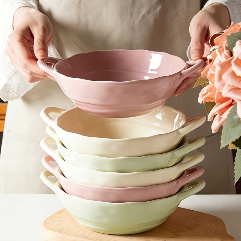 Camping Cooking - TAUFIKT 6pcs Large Capacity Ceramic Bowls