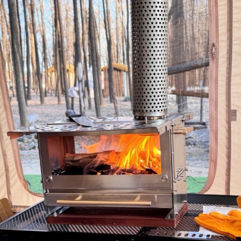 Camping Cooking Tent - Camping FireWood Stove Brazier Portable Stainless