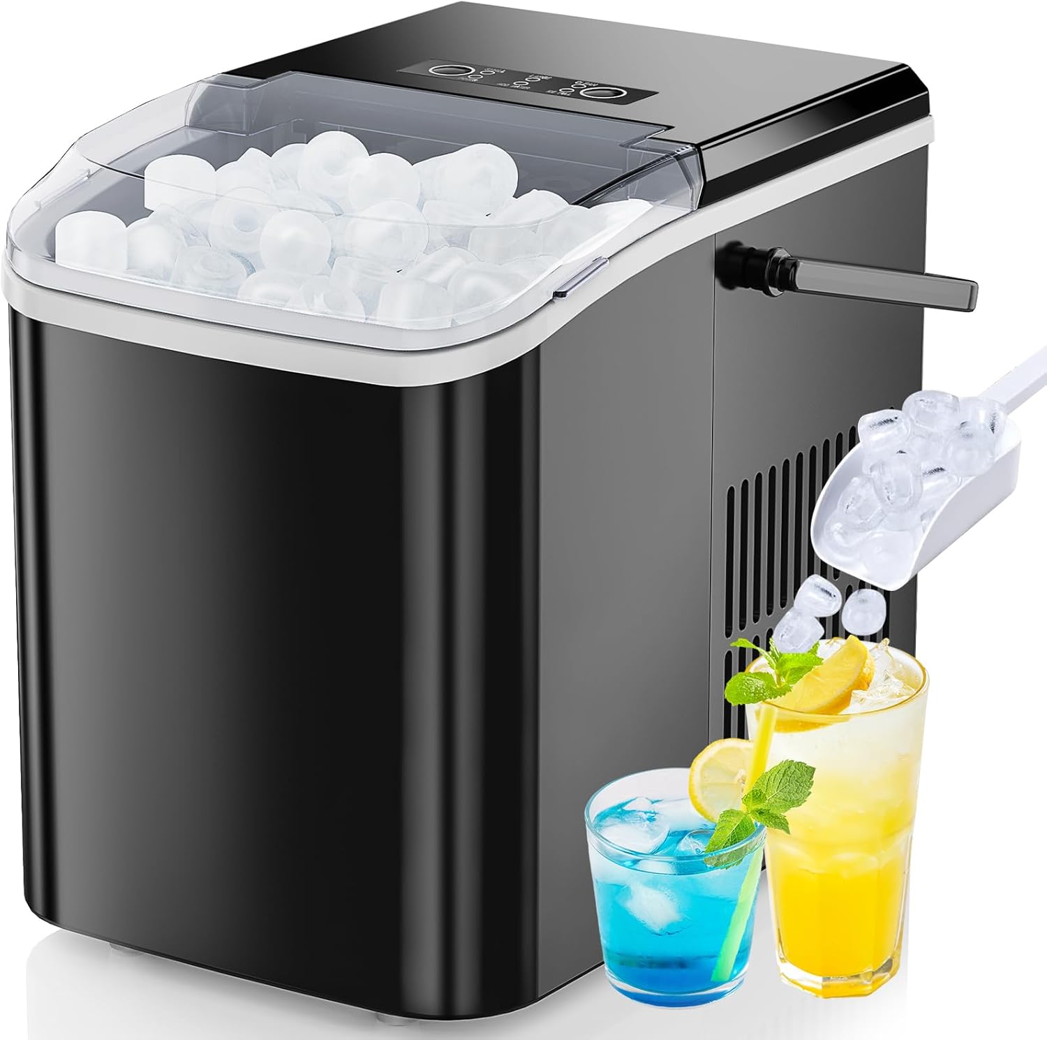 Camping Cooking Kitchen - Portable Ice Maker, 26lbs/24H, 9 Cubes