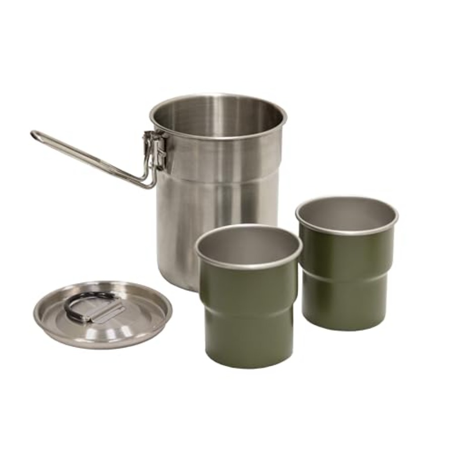 Nesting Camping Cooking Set - Stainless Steel Camping Cookware Set Durable