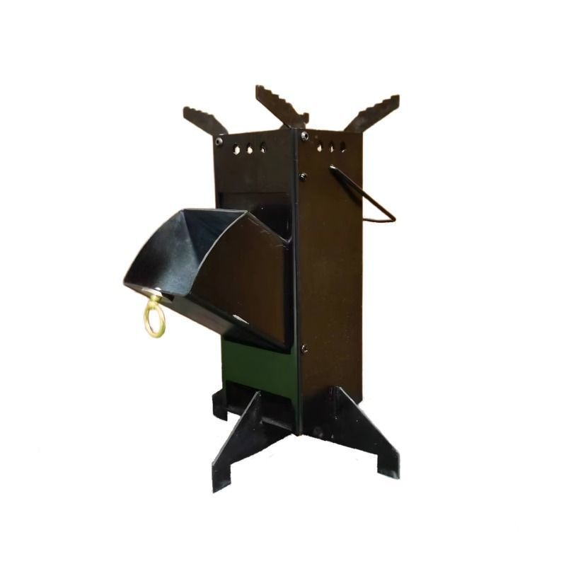 Camping Cooking Tent - Foldable Firewood Stove Carbon Steel Heating