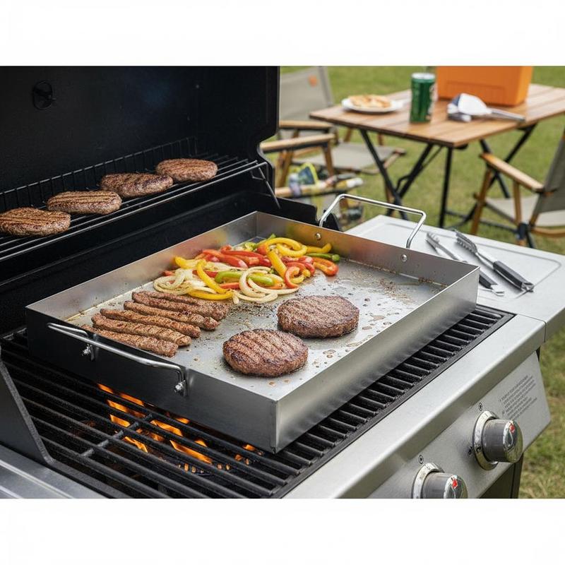 Camping Cooking - Free Shipping-Rectangular Flat Top Plate 17x13