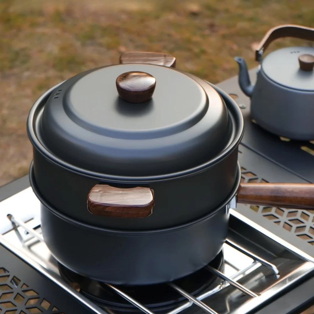 Camping Cooking Pot Set - 3L Camping Cooking Pot Set Aluminum