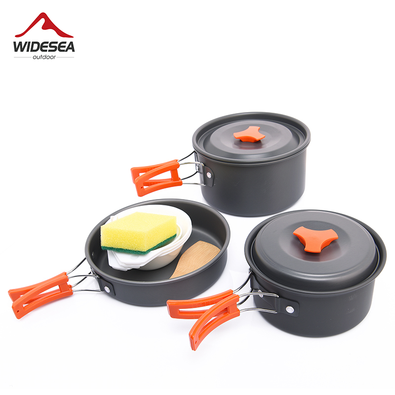 Camping Cooking Pot Set - Widesea Camping Outdoor Cookware Set Tableware