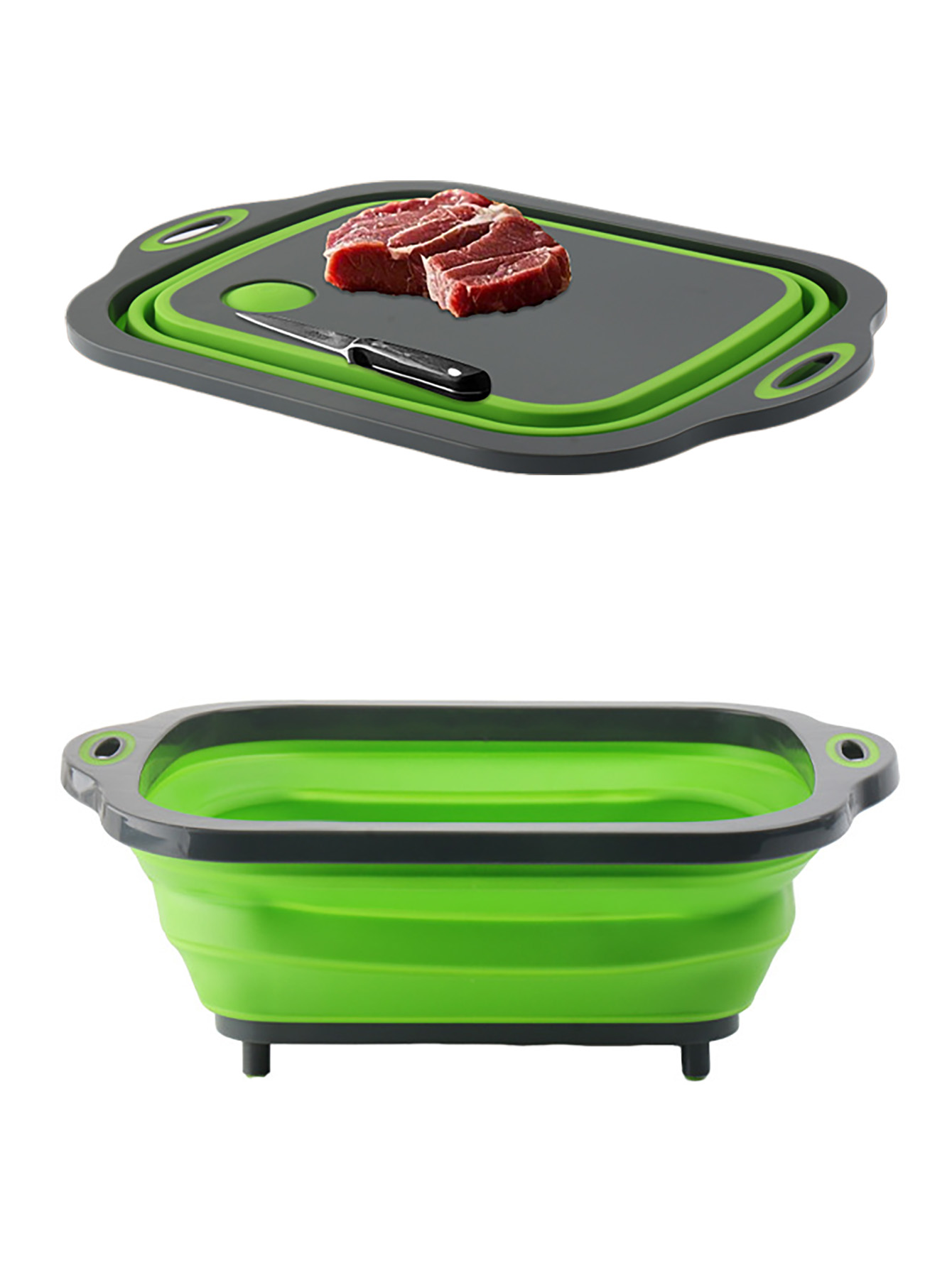 Camping Cooking Ware - Camping Collapsible Cutting Board Dish Basin