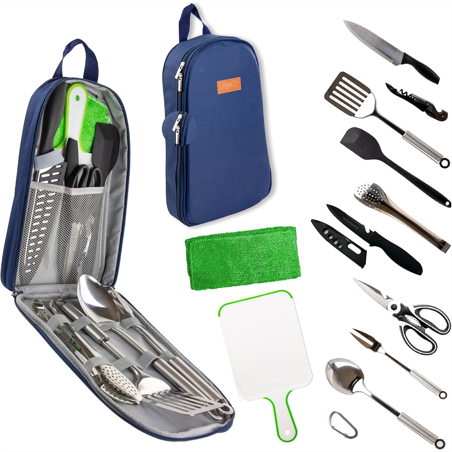 Camping Cooking Kitchen - 12 Pcs Camp Cooking Utensil Set