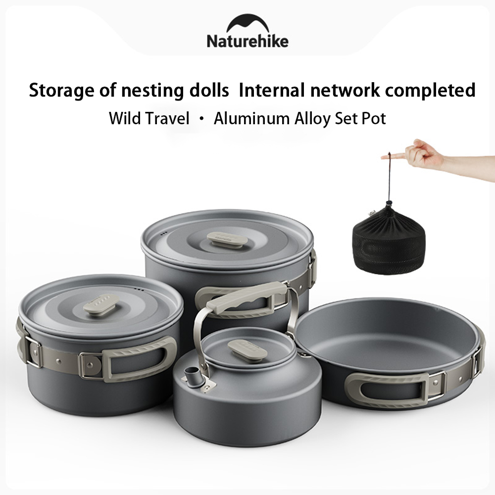 Camping Cooking Ware - Naturehike Outdoor Pot Set,Camping Cooking Equipment,Portable