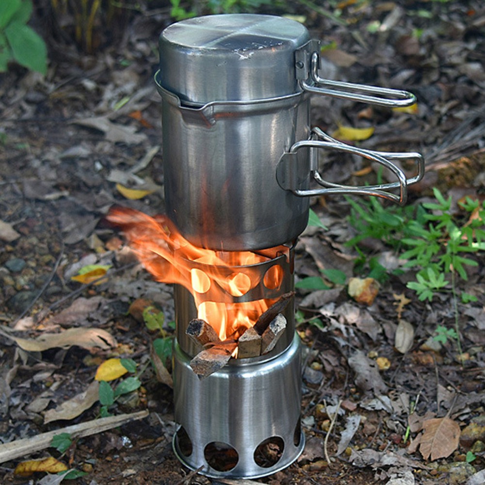 Durable Stainless Steel Campin - Camping Cooking Pot Set avis et prix