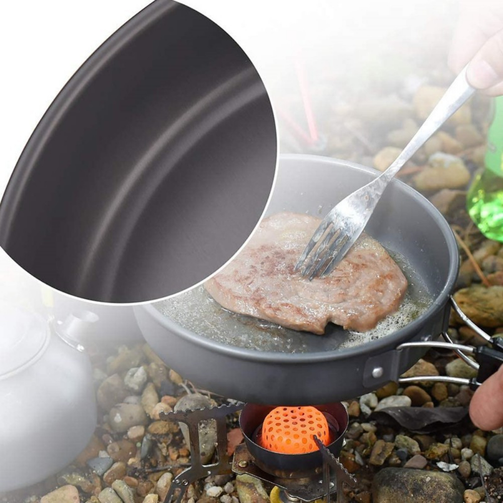 Lightweight Aluminum Alloy Out - Nesting Camping Cooking Set avis et prix