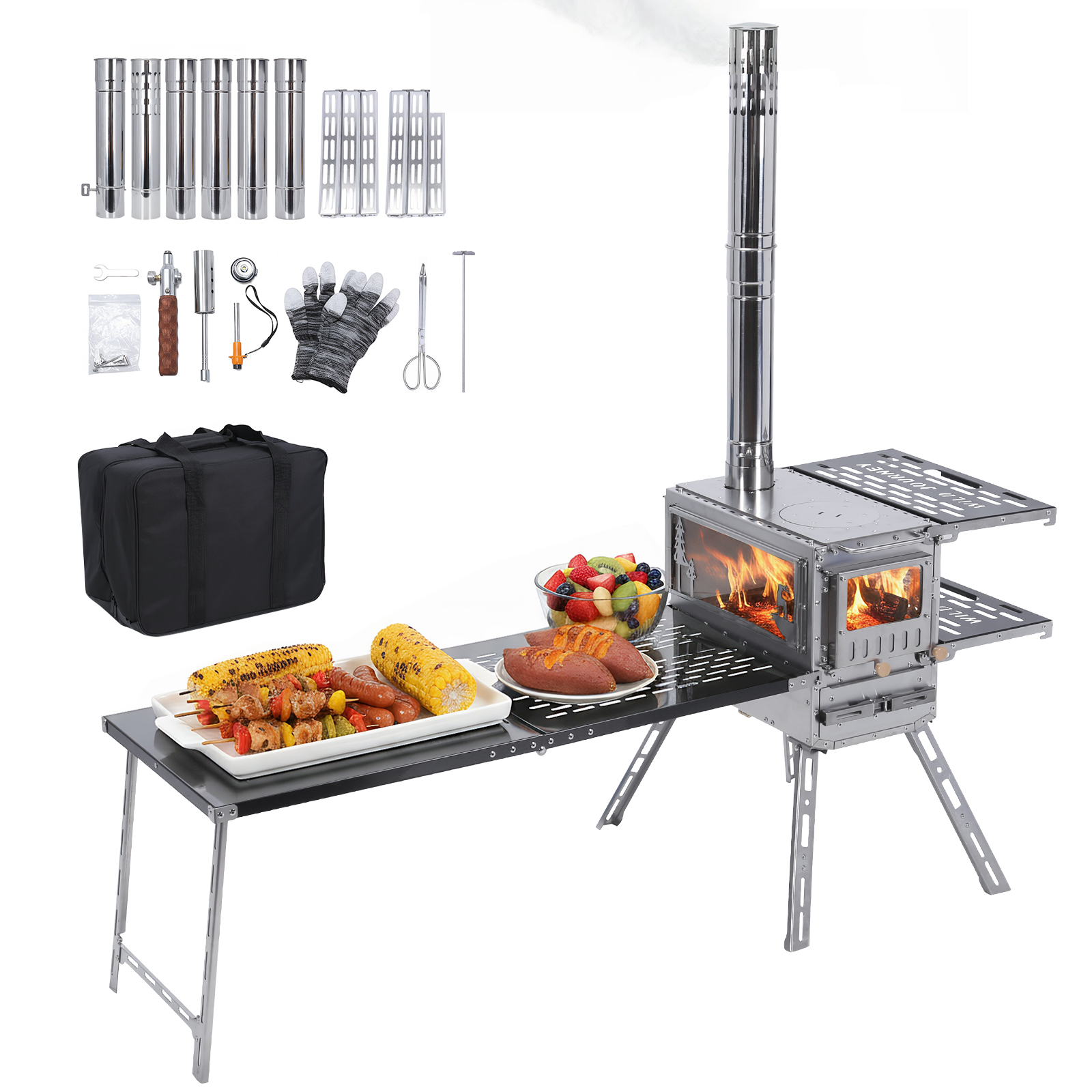 Hot Tent Stove with Oven & Cam - Camping Cooking Tent avis et prix