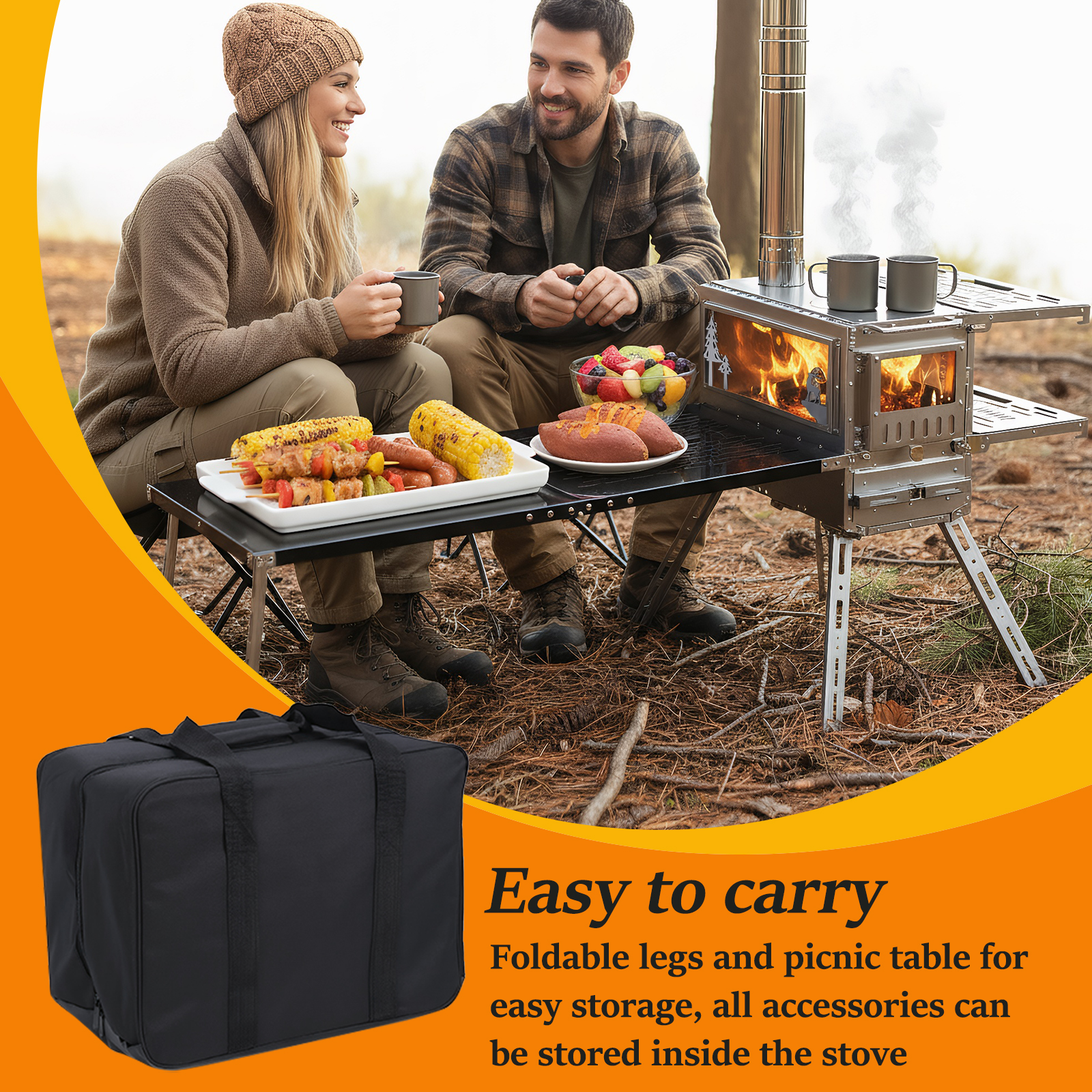 Hot Tent Stove with Oven & Cam - Camping Cooking Tent avis et prix