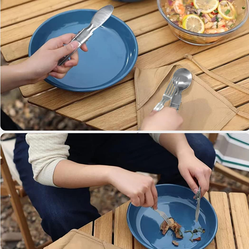 Camping Flatware Sets Stainles - Camping Cooking Utensil Bag avis et prix