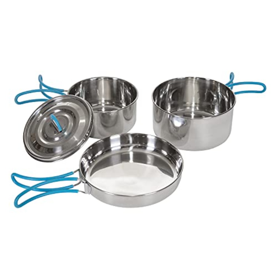 Stainless Steel Camping Cookwa - Nesting Camping Cooking Set avis et prix
