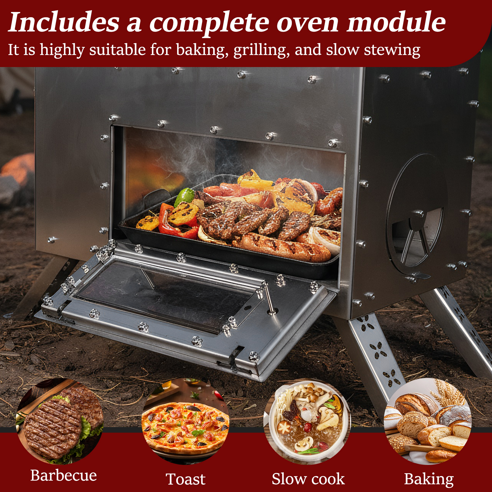 Hot Tent Stove with Chimney Pi - Camping Cooking Tent avis et prix
