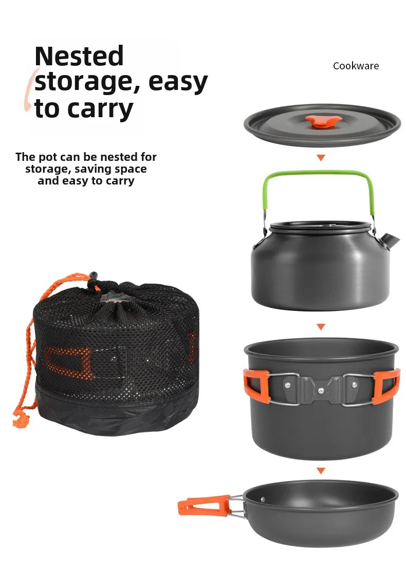 DS-308 Outdoor large capacity  - Nesting Camping Cooking Set avis et prix