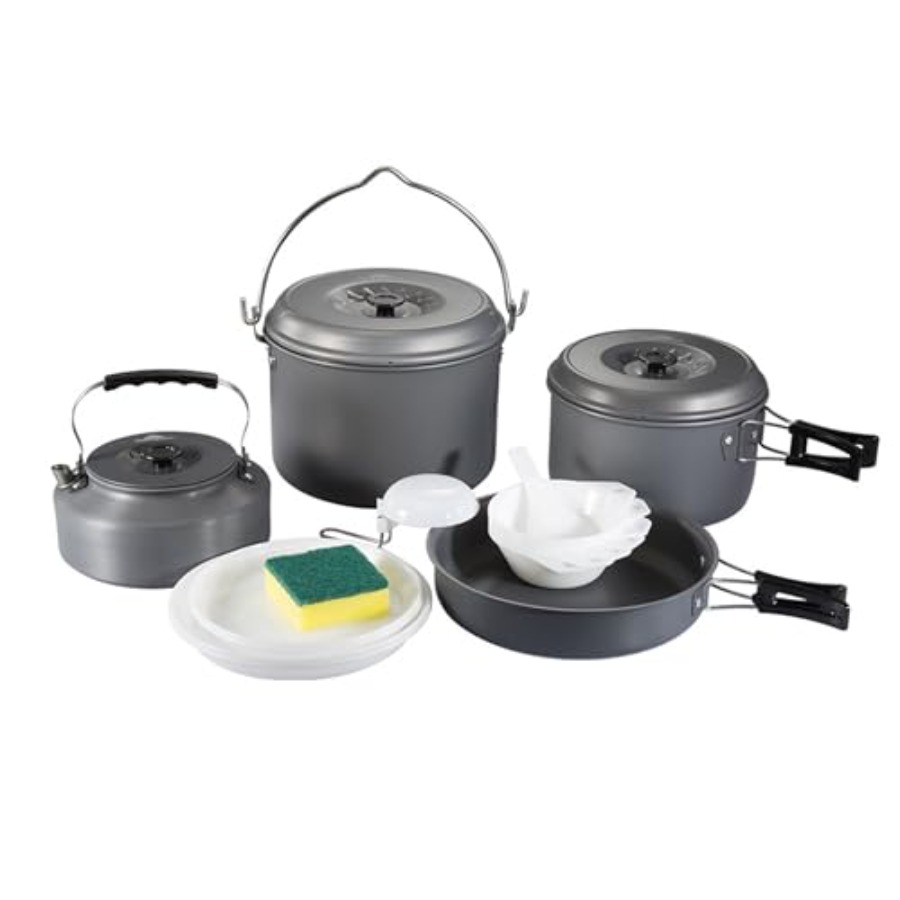 Nesting Camping Cookware Set 4 - Camping Cooking Pot Set avis et prix