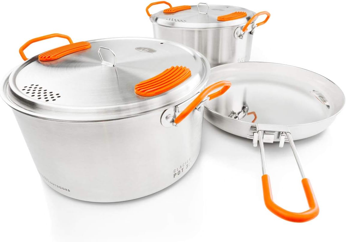 Stainless Steel Camping Cook S - Nesting Camping Cooking Set avis et prix