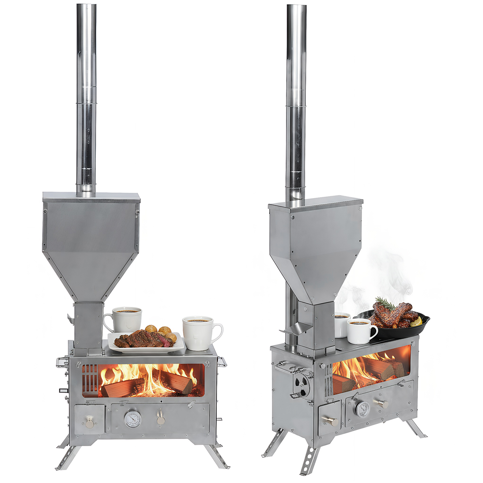 Portable Wood-Burning Camp Sto - Camping Cooking avis et prix