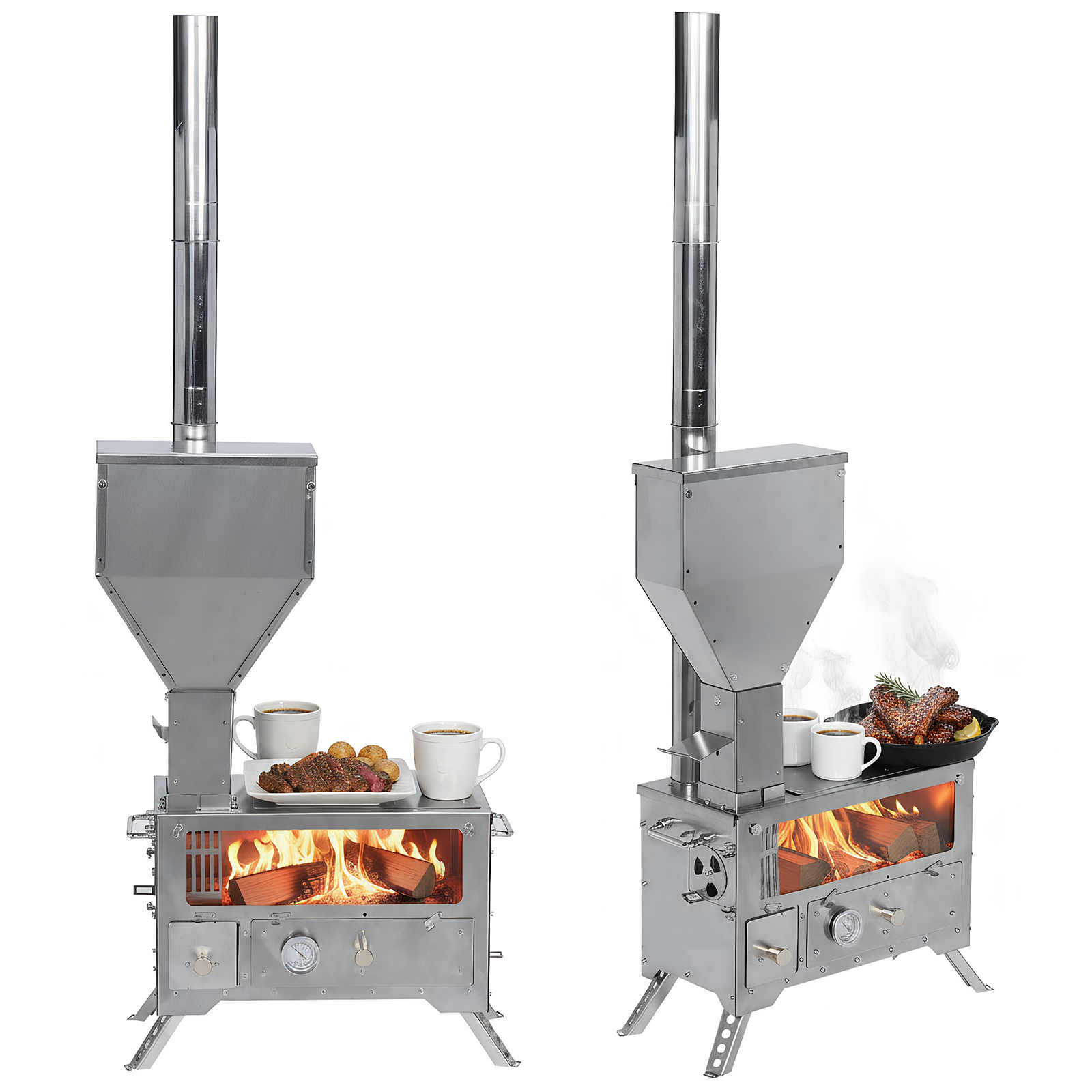 Portable Wood-Burning Camp Sto - Camping Cooking avis et prix