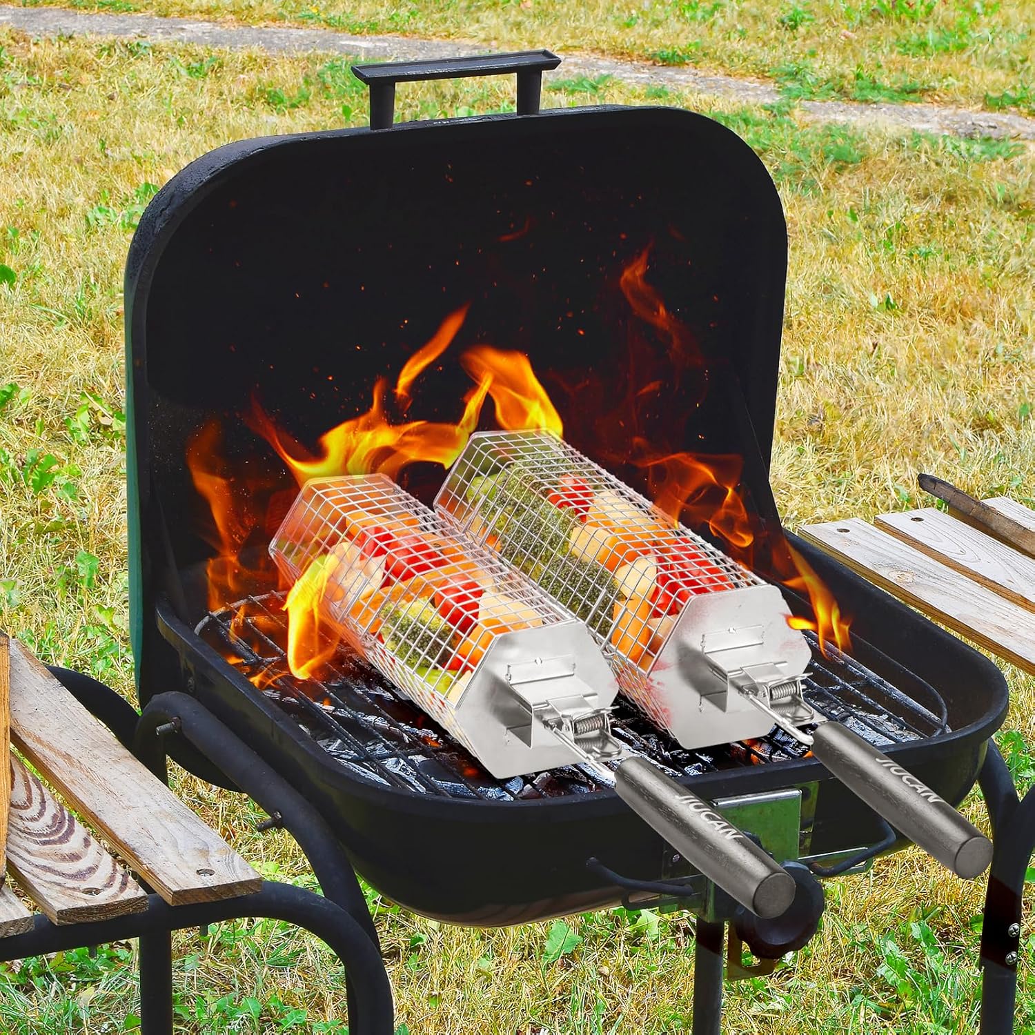 2 Pcs Stainless Steel Grill Ba - Nesting Camping Cooking Set avis et prix