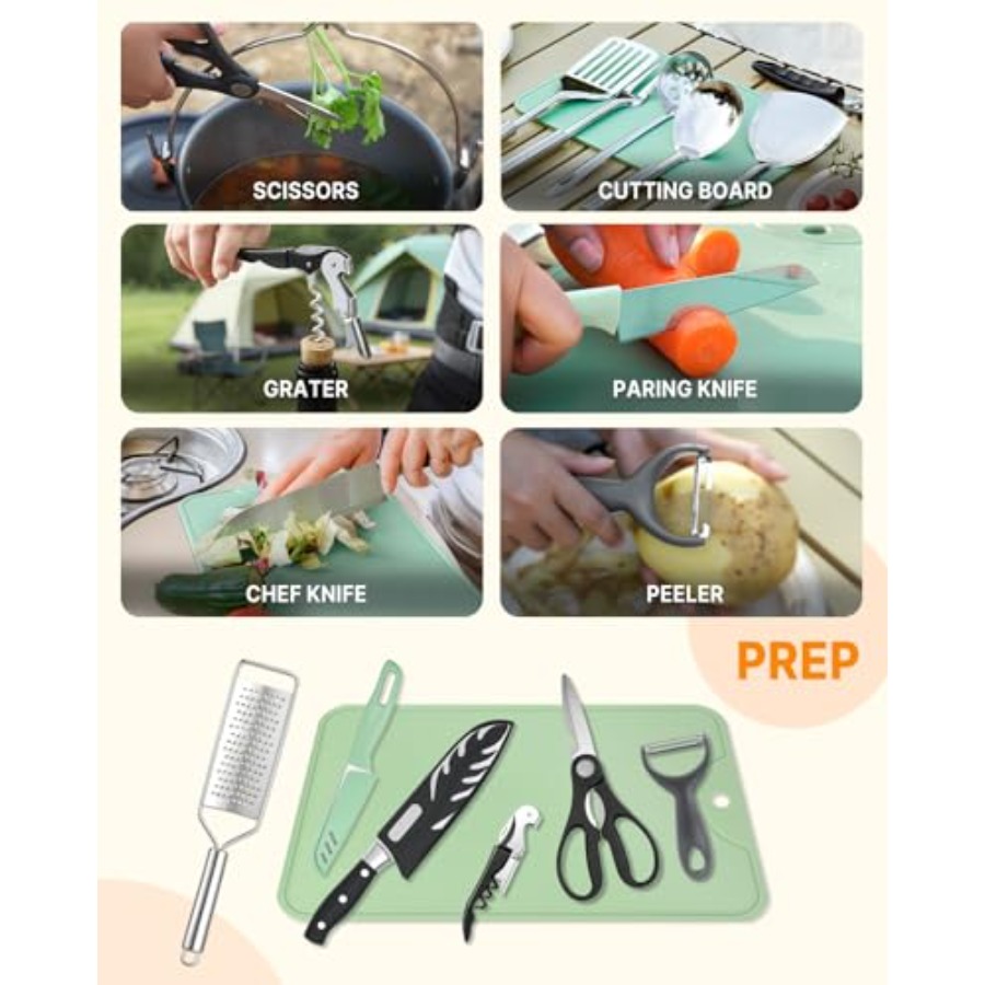 Portable Camping Cooking Utens - Camping Cooking Utensil Bag avis et prix