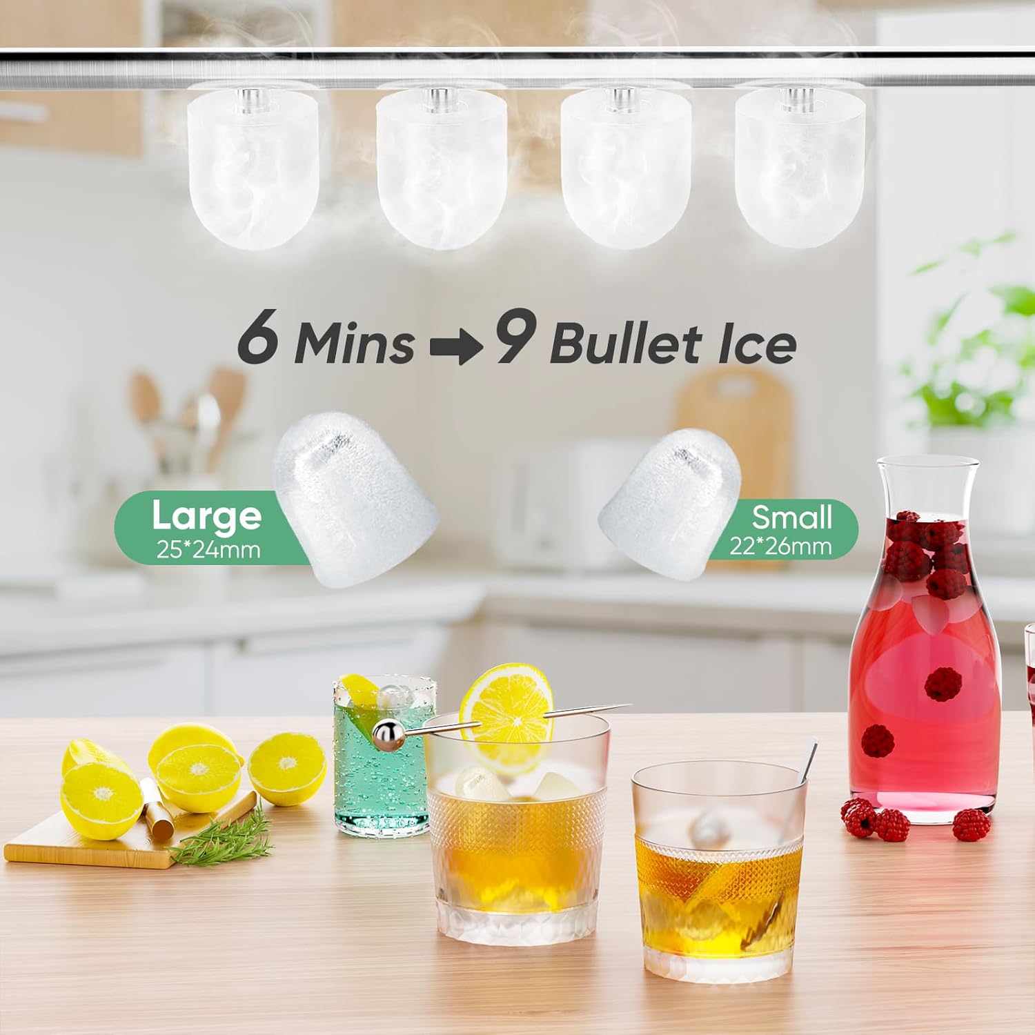 Portable Ice Maker, 26lbs/24H, - Camping Cooking Kitchen avis et prix