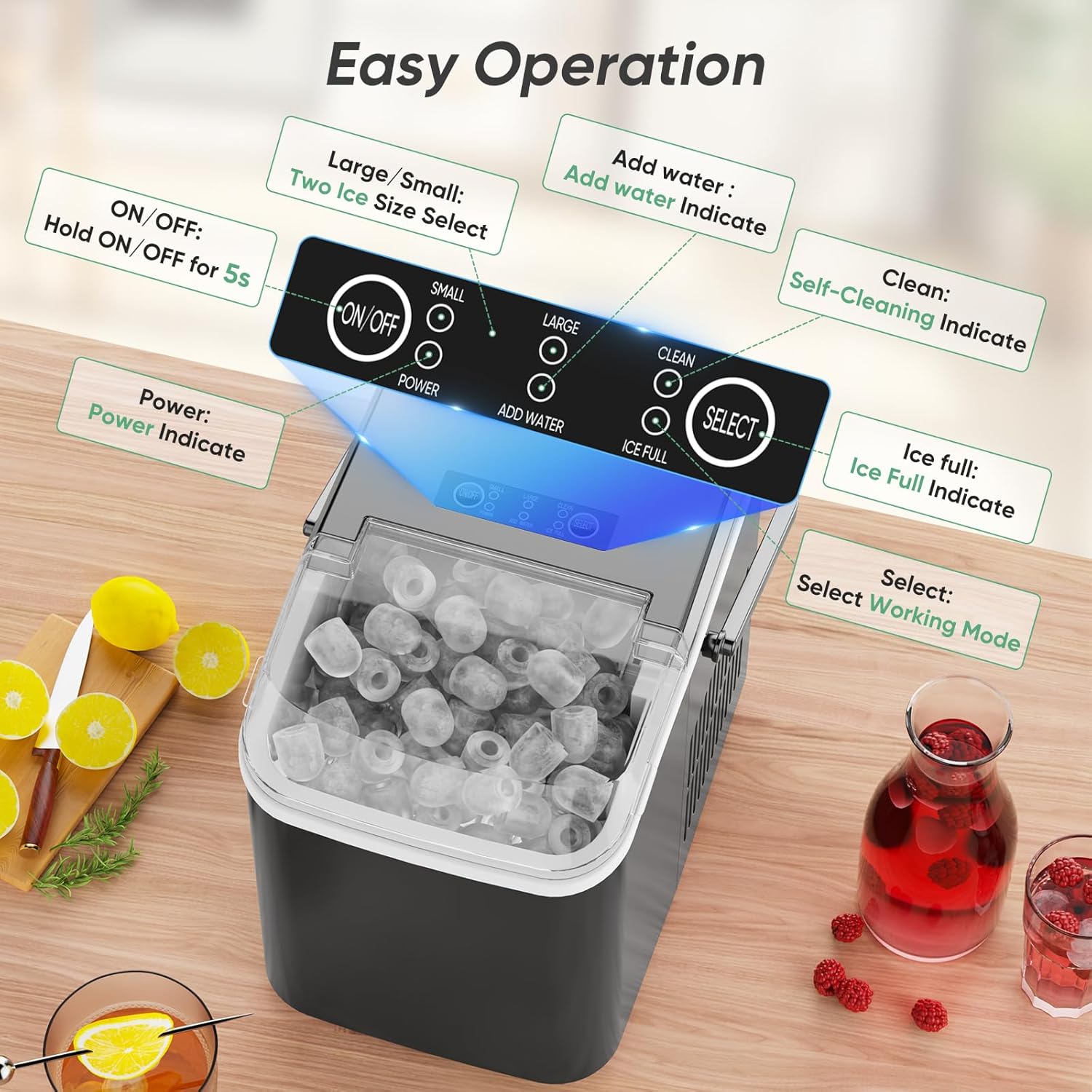 Portable Ice Maker, 26lbs/24H, - Camping Cooking Kitchen avis et prix