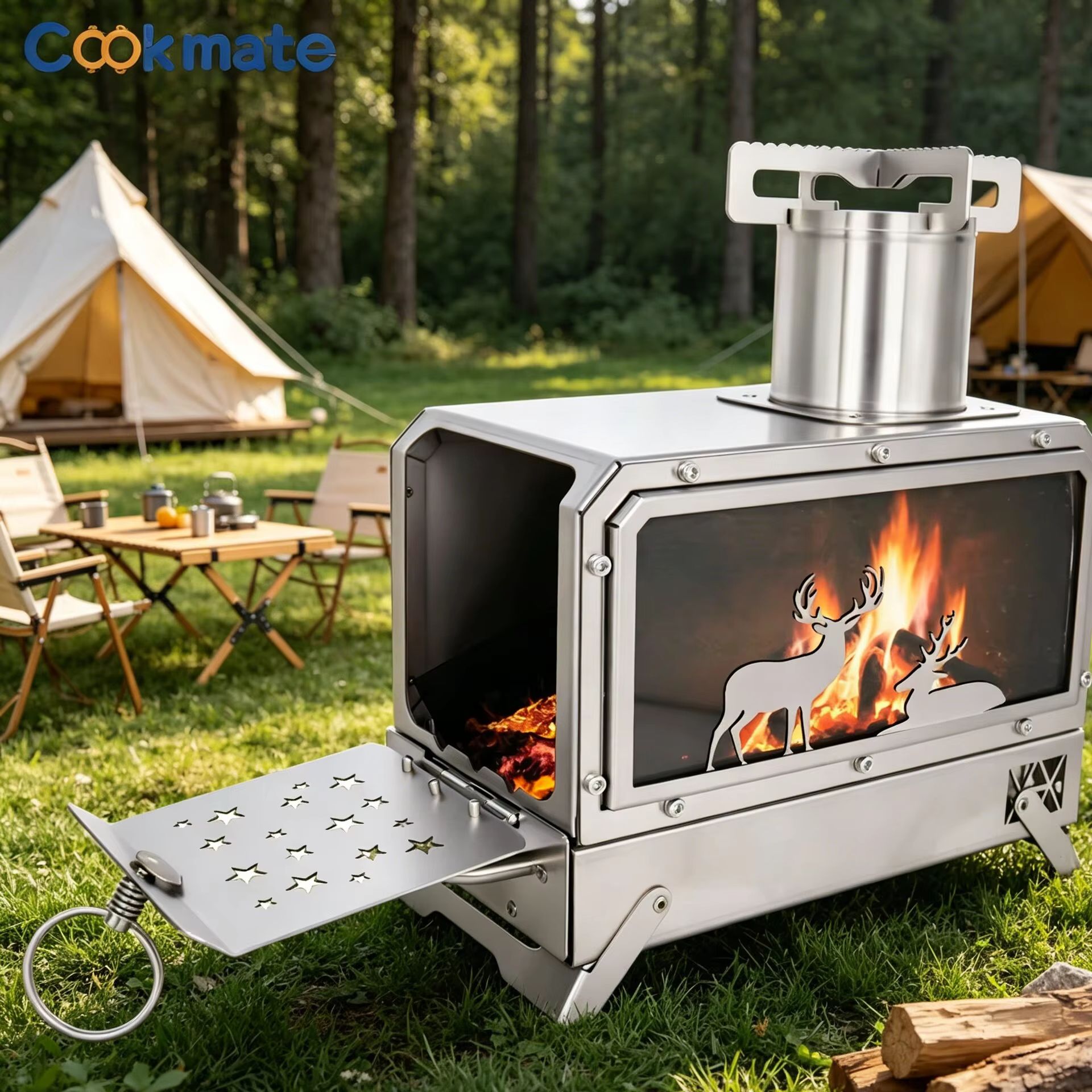 Stainless steel folding firewo - Camping Cooking avis et prix