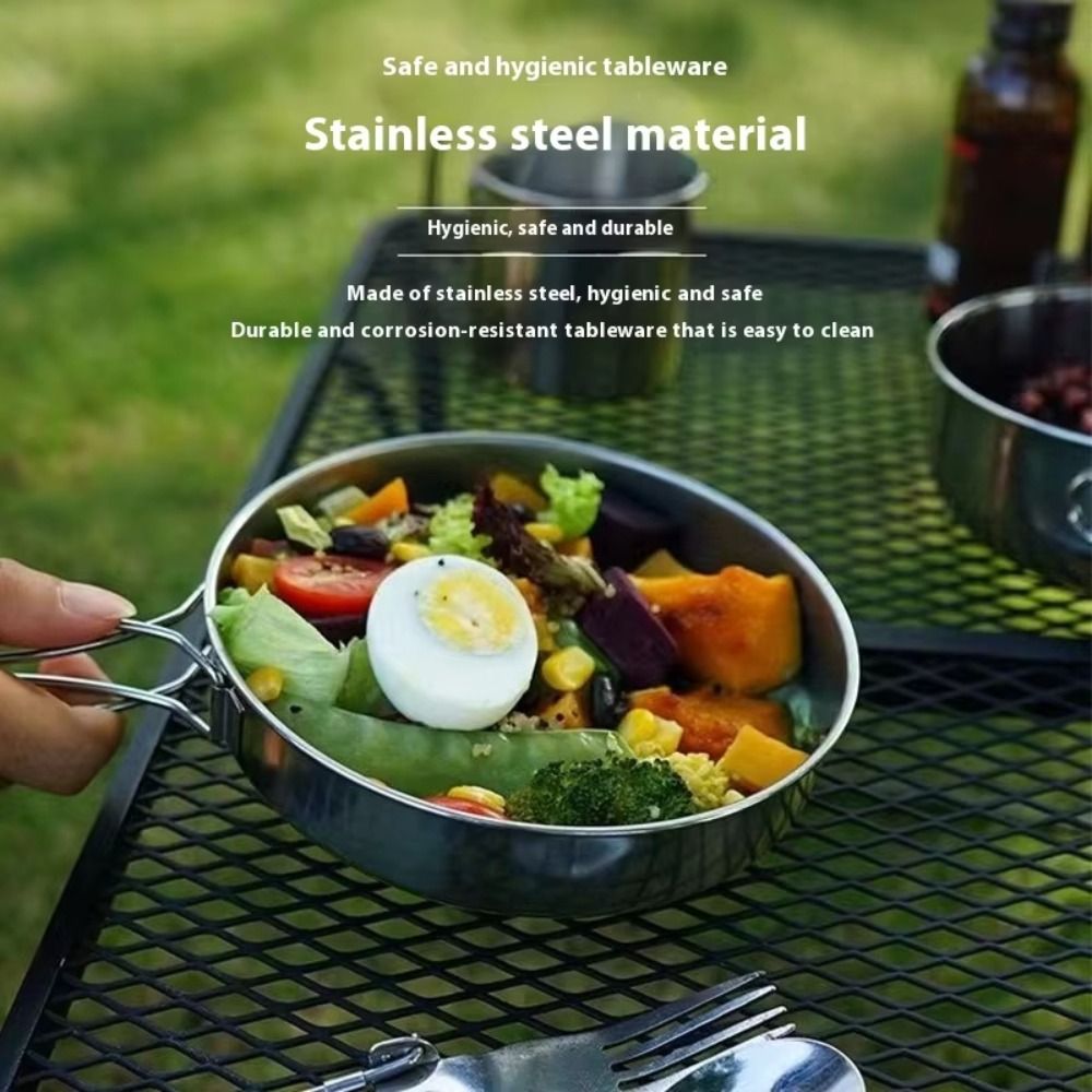 5Pcs 304 Stainless Steel Campi - Camping Cooking Pot Set avis et prix