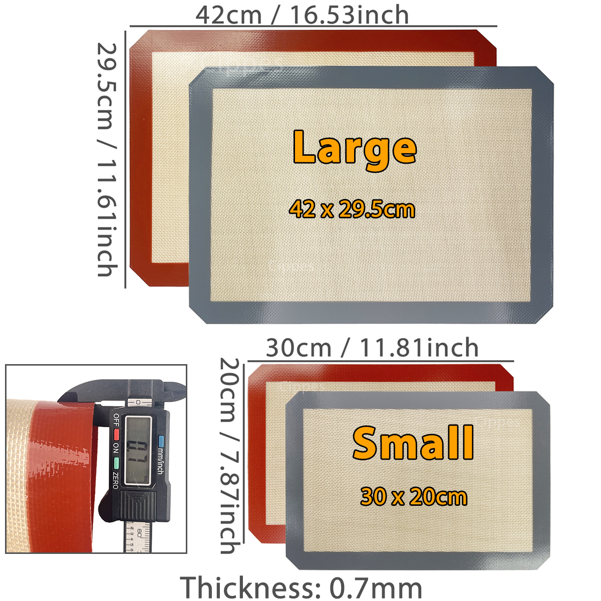1PC, 2PCS Silicone Baking Mats - Camping Cooking Mat avis et prix