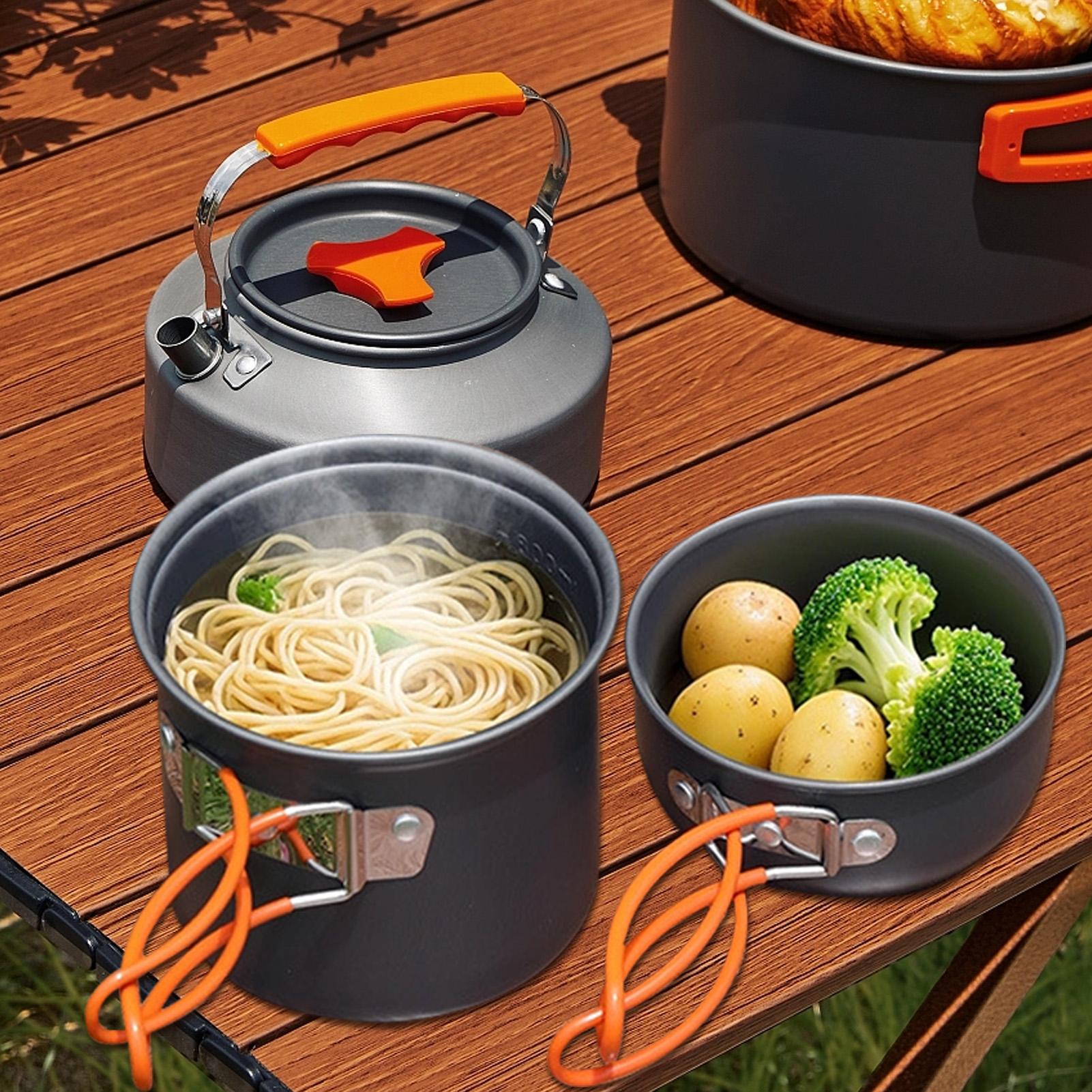 Portable Camping Cookware Set  - Camping Cooking Pot Set avis et prix