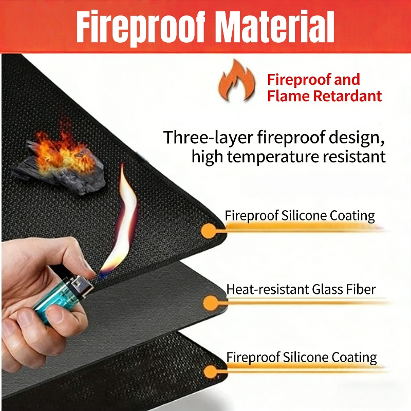 Outdoor Bbq Grill Mat Oven Lin - Camping Cooking Mat avis et prix