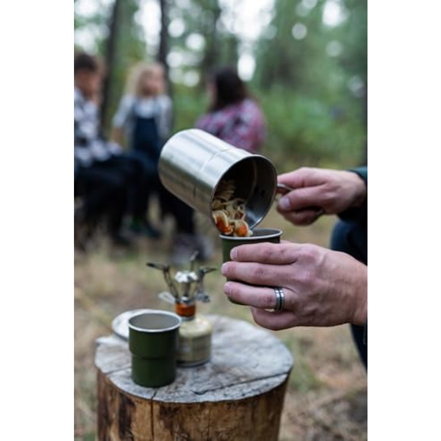 Stainless Steel Camping Cookwa - Nesting Camping Cooking Set avis et prix