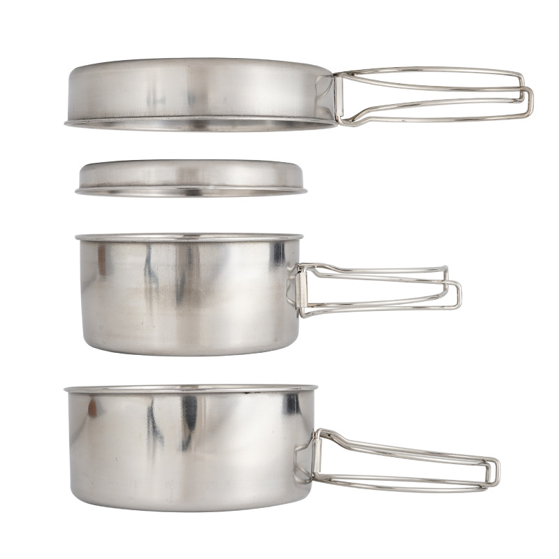 CLS 4pcs/set Stainless Steel C - Nesting Camping Cooking Set avis et prix