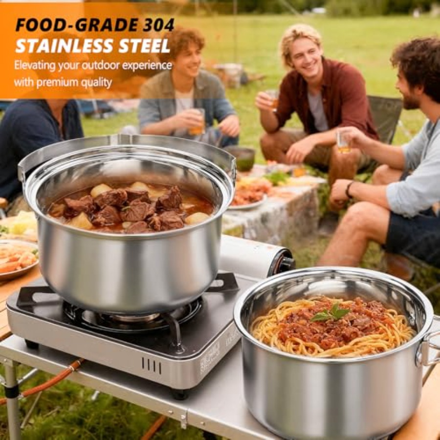 Camping Cookware Set Lightweig - Nesting Camping Cooking Set avis et prix
