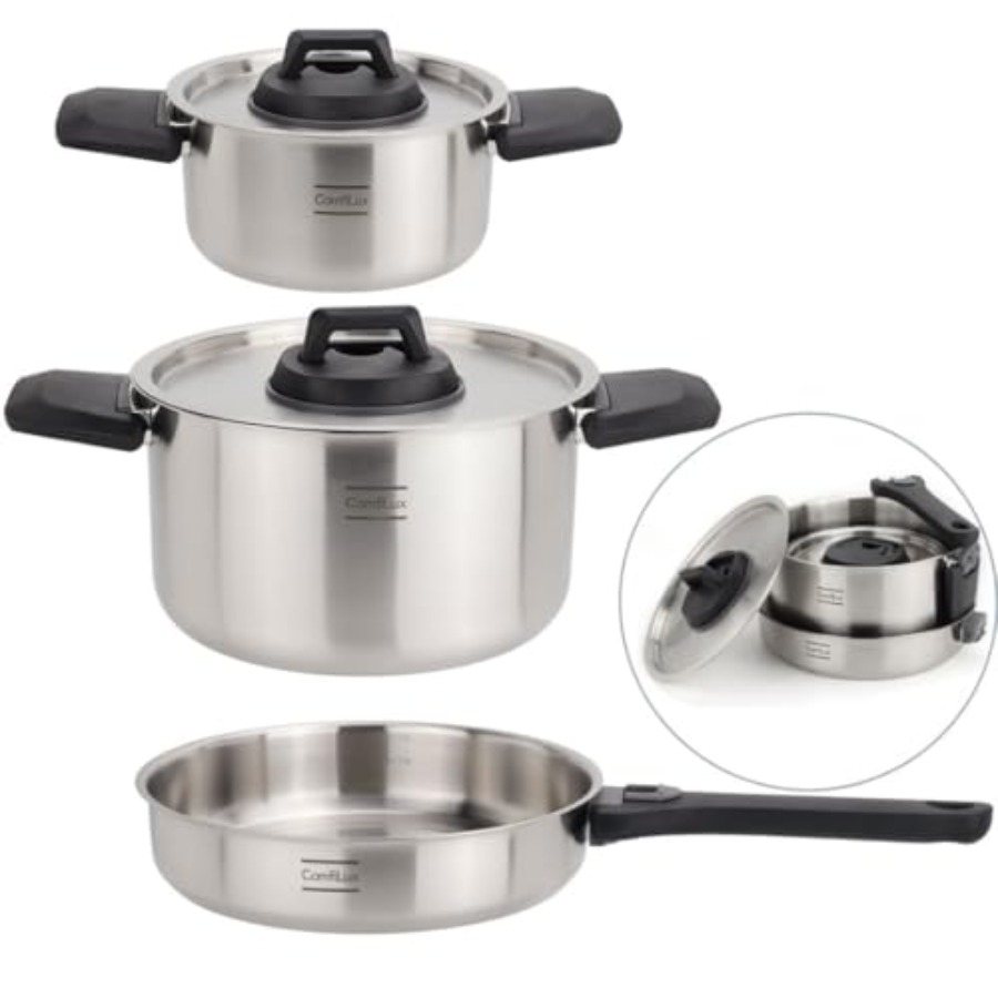 Stainless Steel Camping Kitche - Nesting Camping Cooking Set avis et prix