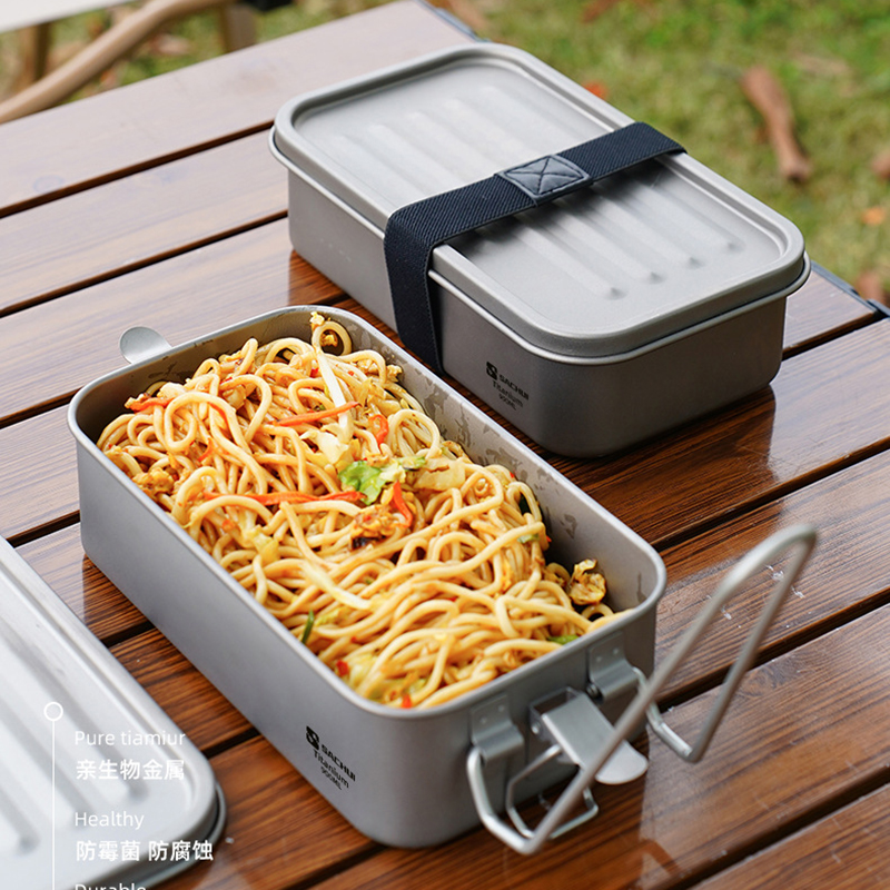 900ml Sealed Titanium Lunch Ca - Camping Cooking Container avis et prix