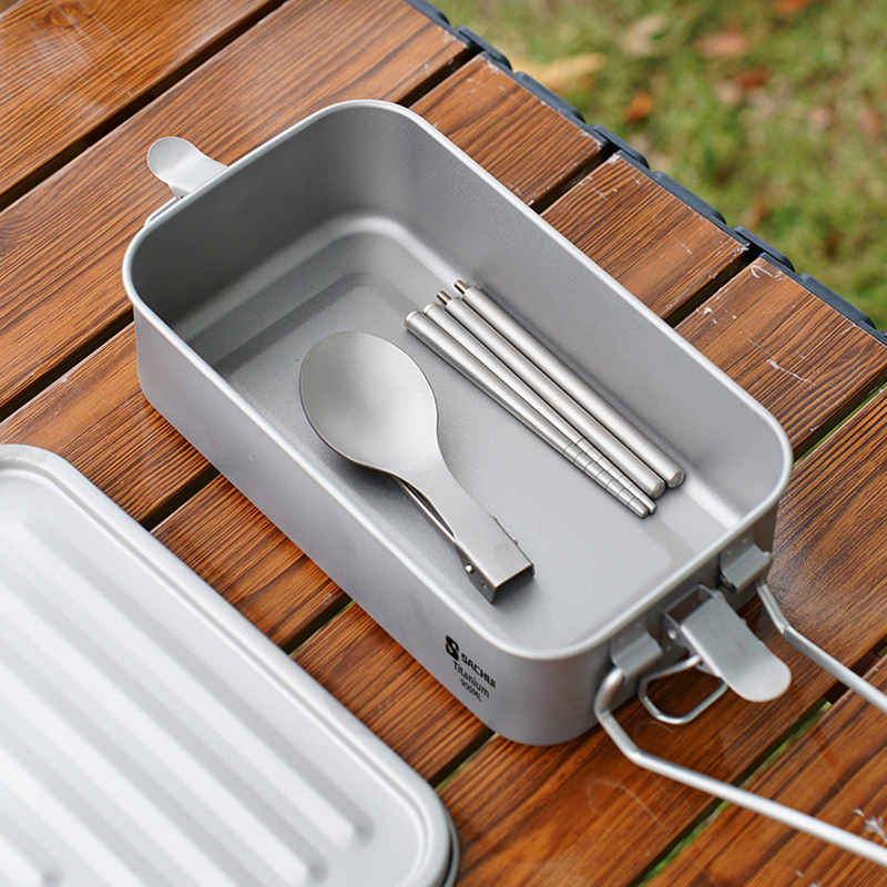 900ml Sealed Titanium Lunch Ca - Camping Cooking Container avis et prix