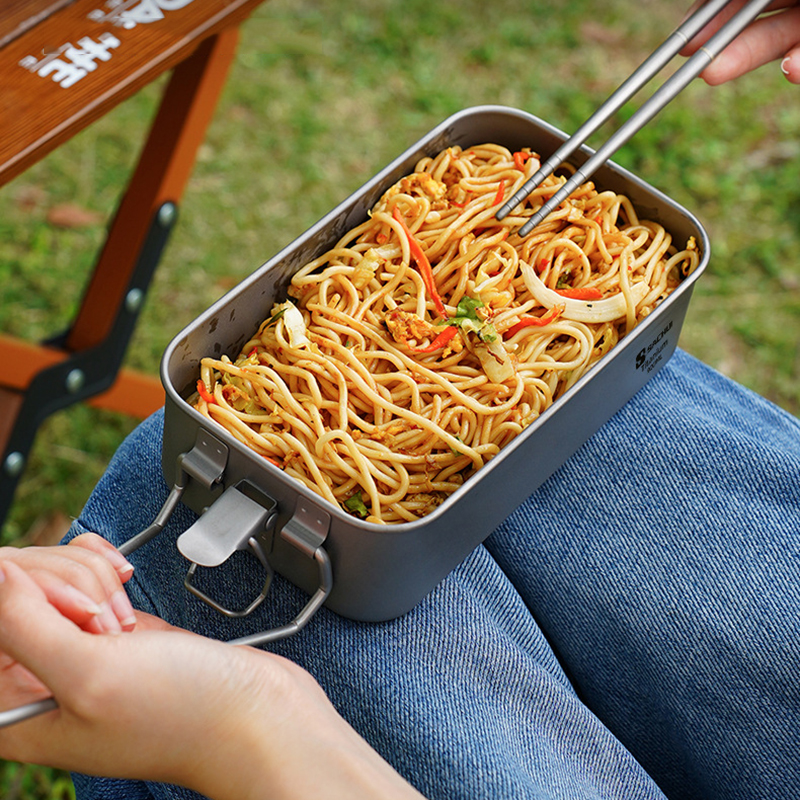 900ml Sealed Titanium Lunch Ca - Camping Cooking Container avis et prix