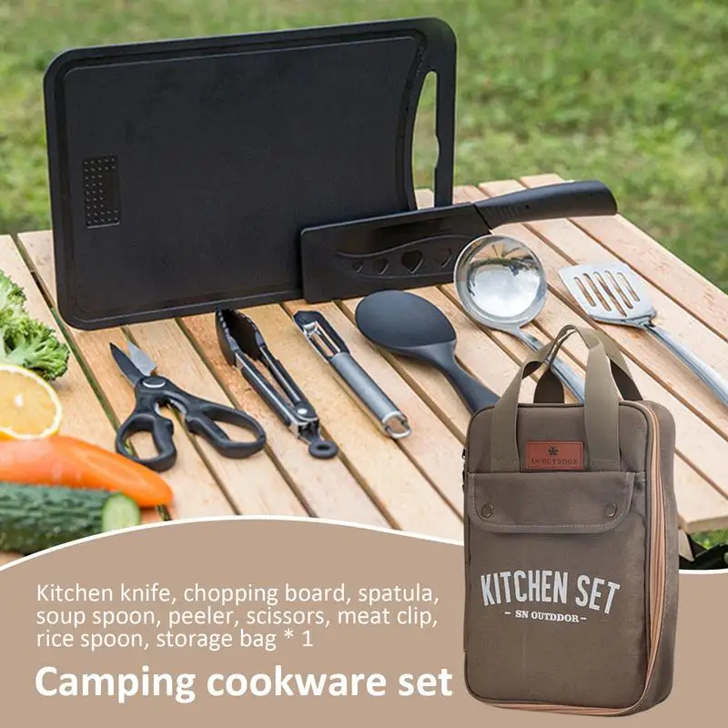 8pcs Camping Kitchen Cookware  - Camping Cooking Ware avis et prix