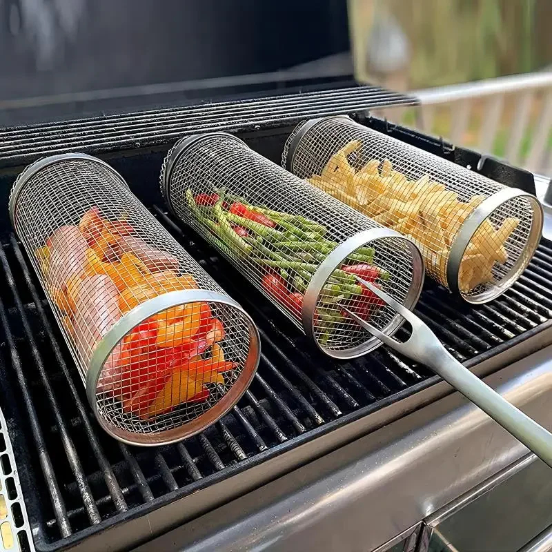 Round Rolling BBQ Grill Net 30 - Camping Cooking Ware avis et prix