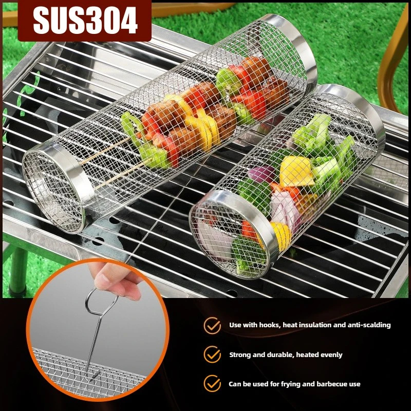 Round Rolling BBQ Grill Net 30 - Camping Cooking Ware avis et prix