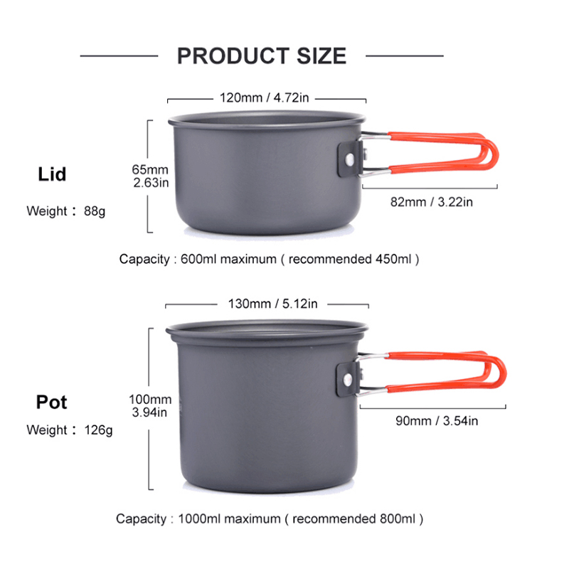 Widesea Ultralight Camping Coo - Camping Cooking Pot Set avis et prix