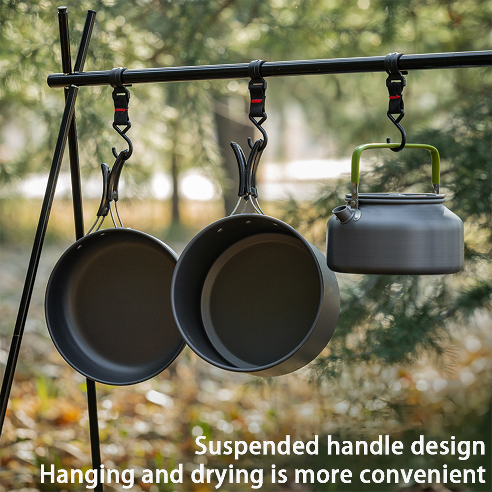 Outdoor cooking set with large - Nesting Camping Cooking Set avis et prix
