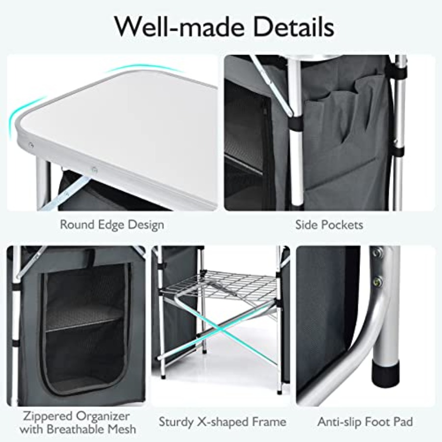 Portable Camping Kitchen Table - Camping Cooking Kitchen avis et prix