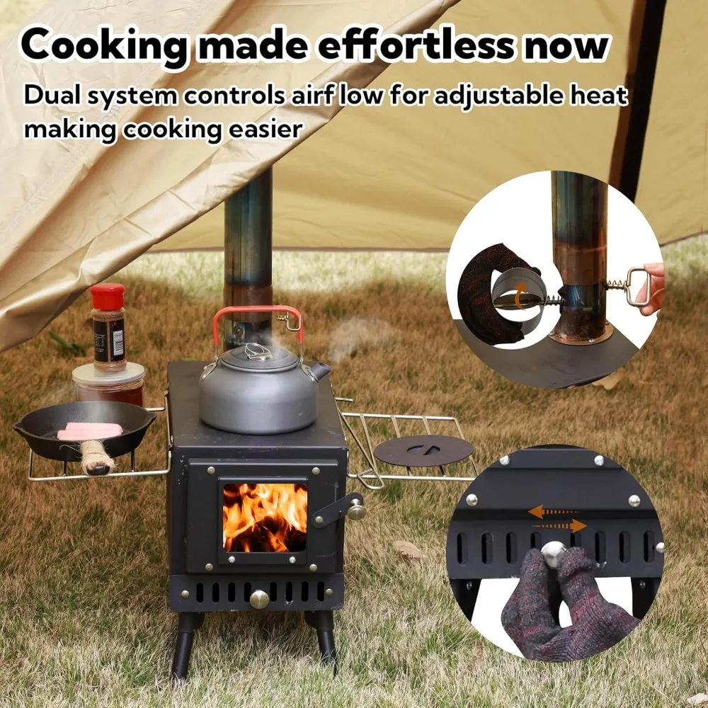 Portable Wood Burning Stove fo - Camping Cooking Tent avis et prix