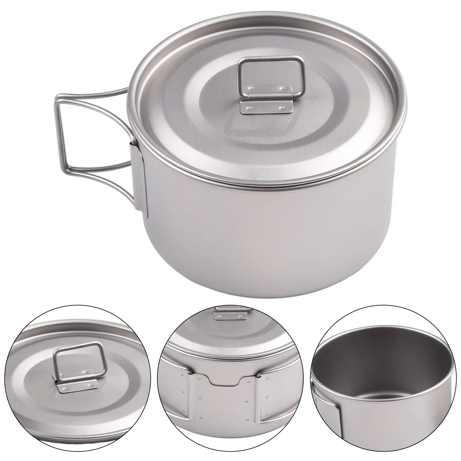 Titanium Bowl With Folding Han - Camping Cooking Container avis et prix