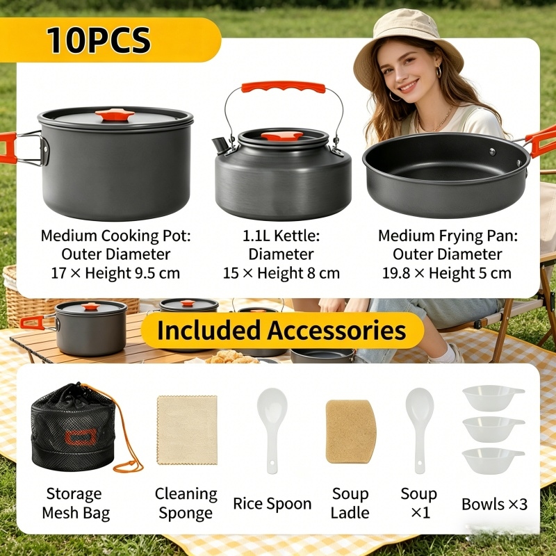 Home Household Camping Cookwar - Camping Cooking Pot Set avis et prix