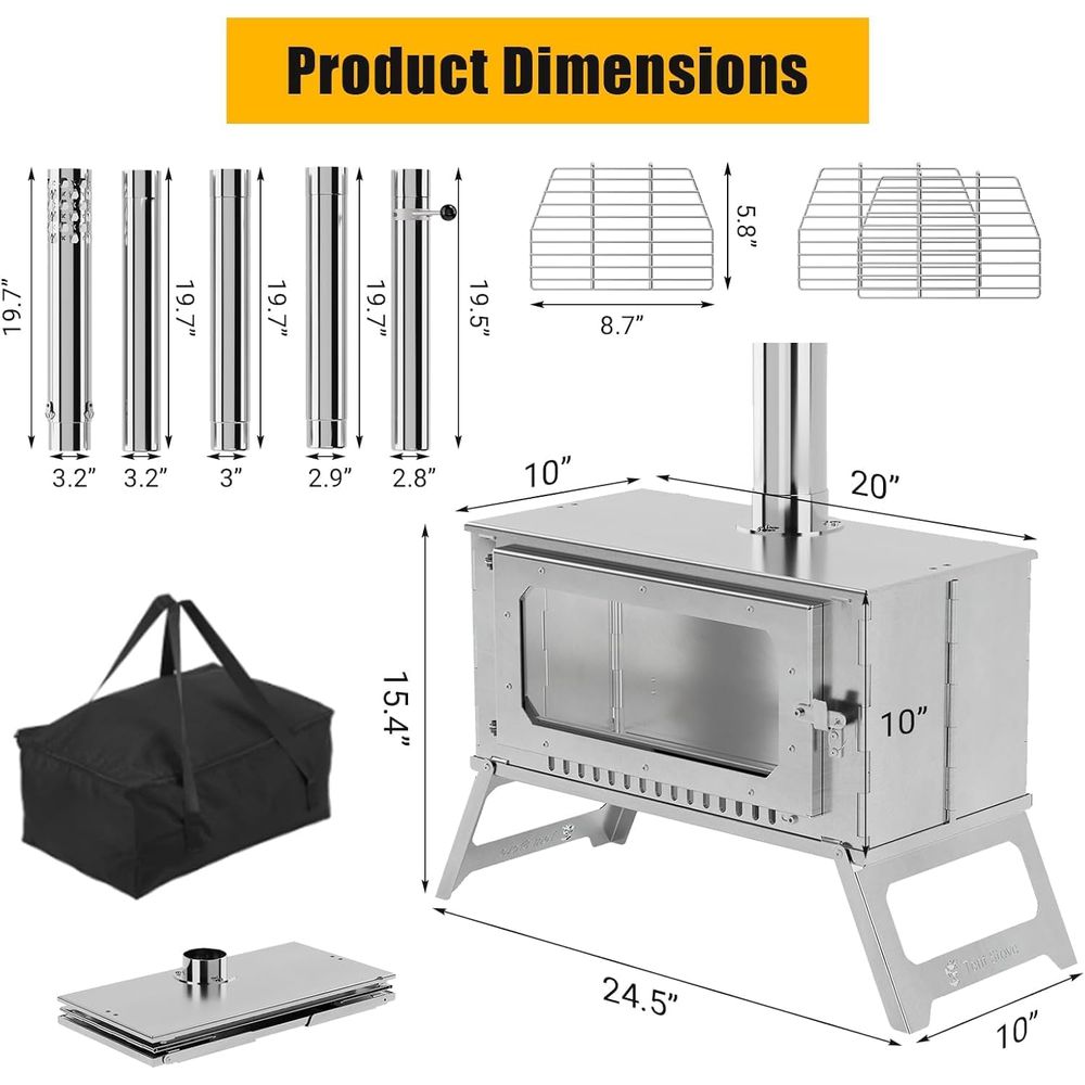 Portable Stainless Steel Campi - Camping Cooking Tent avis et prix